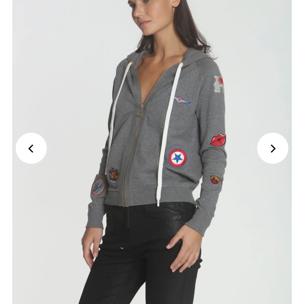 Label + Thead Slim Patch Hoodie - Grey Patch